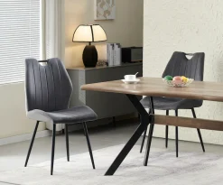 Home affaire Esszimmerstuhl »KILLAM, 2er Set, mit Metallgestell in matt schwarz« (Set) 2 Stk.in verschiedenen Farben, Belsatbarkeit pro Stuhl 120 kg, 360° drehbar