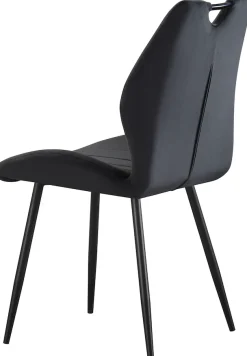Home affaire Esszimmerstuhl »KILLAM, 2er Set, mit Metallgestell in matt schwarz« (Set) 2 Stk.in verschiedenen Farben, Belsatbarkeit pro Stuhl 120 kg, 360° drehbar