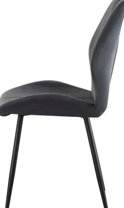 Home affaire Esszimmerstuhl »KILLAM, 2er Set, mit Metallgestell in matt schwarz« (Set) 2 Stk.in verschiedenen Farben, Belsatbarkeit pro Stuhl 120 kg, 360° drehbar