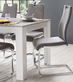Home affaire Esszimmerstuhl »Milano« (Set) 4 Stk.Freischwinger mit verchromten Metallgestell