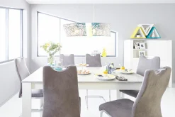 Home affaire Esszimmerstuhl »Milano« (Set) 4 Stk.Freischwinger mit verchromten Metallgestell