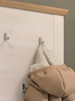 Home affaire Garderobenpaneel »COSENZA,Höhe 103 cm, 5 Garderobenhaken, 2-farbig« in Landhausoptik, Wandpaneel, Paneel, Wandhaken