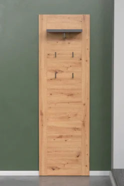 Home affaire Garderobenpaneel »Ambres« Garderobenpaneel mit Ablage & Haken - (B/T/H) 62/26/199 cm