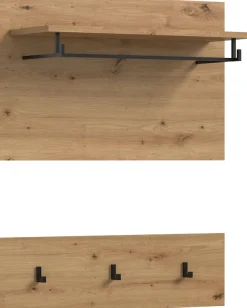Home affaire Garderobenpaneel »REHAT, TOPSELLER!, 2-teilig, bestehend aus: Paneel & Hakenleiste« in verschiedenen Farben erhältlich, 1 Stk. tlg. Paneel, Hakenleiste, Wandboard, Garderobe, Garderobenleiste