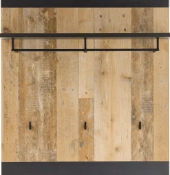 Home affaire Garderobenpaneel »Sherwood, Wandregal im Industrial-Style, Flurgarderobe, Garderobe« mit Ablage, Garderobenstange und Haken, in 2 Farben erhältlich