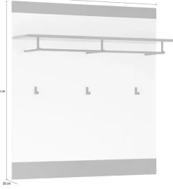 Home affaire Garderobenpaneel »Sherwood, Wandregal im Industrial-Style, Flurgarderobe, Garderobe« mit Ablage, Garderobenstange und Haken, in 2 Farben erhältlich