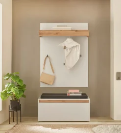 Home affaire Garderobenpaneel »GiRON/CiTY, Wandregal in vier Farben, Flurgarderobe mit Hutablage« mit Kleiderstange und Haken, 100 cm breit