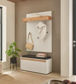 Home affaire Garderobenpaneel »GiRON/CiTY, Wandregal in vier Farben, Flurgarderobe mit Hutablage« mit Kleiderstange und Haken, 100 cm breit
