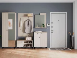 Home affaire Garderobenpaneel »Luminara« 1 Stk. tlg. Wandgarderobe breit mit eleganter Rillenoptik - (B/T/H) 85/26/133 cm
