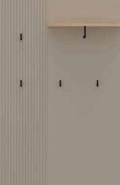 Home affaire Garderobenpaneel »Luminara« 1 Stk. tlg. Wandgarderobe breit mit eleganter Rillenoptik - (B/T/H) 85/26/133 cm