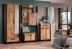 Home affaire Garderobenpaneel »Elda« 1 Stk. tlg. Wandpaneel mit Ablage, 1 Kleiderstange, 3 Haken – (B/T/H) 73/27/95 cm