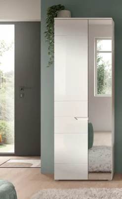 Home affaire Garderobenschrank »CAPRI, Höhe 193cm, 2 Türen, Tür mit eingefasster Griffmulde,« Mehrzweckschrank, Universalschrank, Dielenschrank, Flurschrank