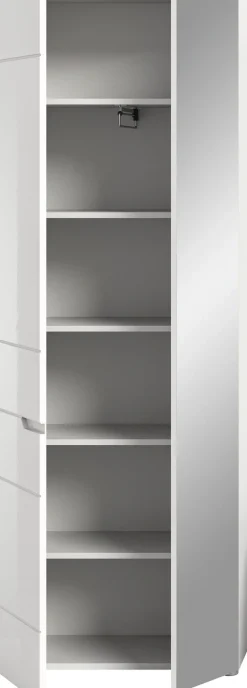 Home affaire Garderobenschrank »CAPRI, Höhe 193cm, 2 Türen, Tür mit eingefasster Griffmulde,« Mehrzweckschrank, Universalschrank, Dielenschrank, Flurschrank