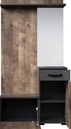 Home affaire Garderobenschrank »Saragossa« Kompaktgarderobe, Tür, Schublade, Klappe - (B/T/H) 104/32/190 cm