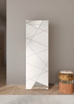 Home affaire Garderobenschrank »Vittoria, Breite 60 cm, Höhe 186 cm« Front mit Spiegel und Siebdruck