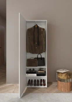Home affaire Garderobenschrank »Vittoria, Breite 60 cm, Höhe 186 cm« Front mit Spiegel und Siebdruck