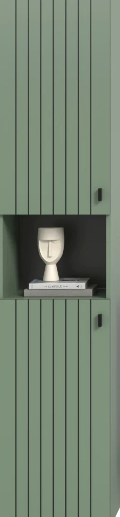 Home affaire Garderobenschrank »TATIO, Höhe 192 cm, Rillenoptik, 2 Türen, offenes Fach« 1 Stk. tlg. Garderobenschrank, Flurschrank, Dielenschrank, Hochschrank