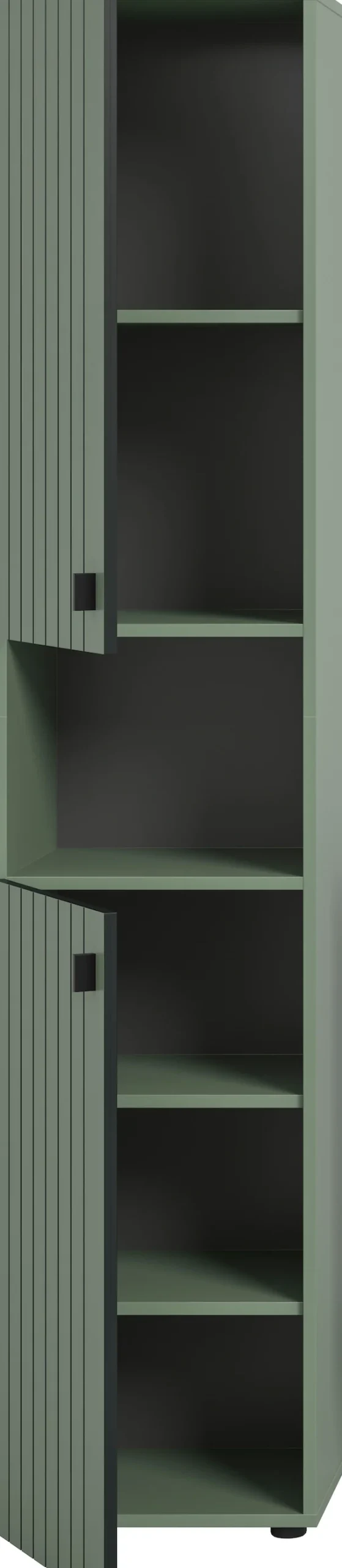 Home affaire Garderobenschrank »TATIO, Höhe 192 cm, Rillenoptik, 2 Türen, offenes Fach« 1 Stk. tlg. Garderobenschrank, Flurschrank, Dielenschrank, Hochschrank
