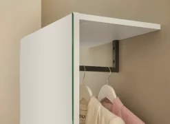 Home affaire Garderobenschrank »GiRON/CiTY, Schrank mit Spiegelfront, moderner Kleiderschrank« mit Kleiderstange, modernes Design, beidseitig geöffnet, 50 cm breit