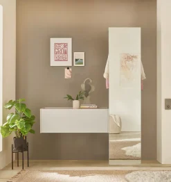 Home affaire Garderobenschrank »GiRON/CiTY, Schrank mit Spiegelfront, moderner Kleiderschrank« mit Kleiderstange, modernes Design, beidseitig geöffnet, 50 cm breit