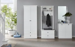 Home affaire Garderobenschrank »Örebro« zeitloser Landhausstil, mit Vollauszug