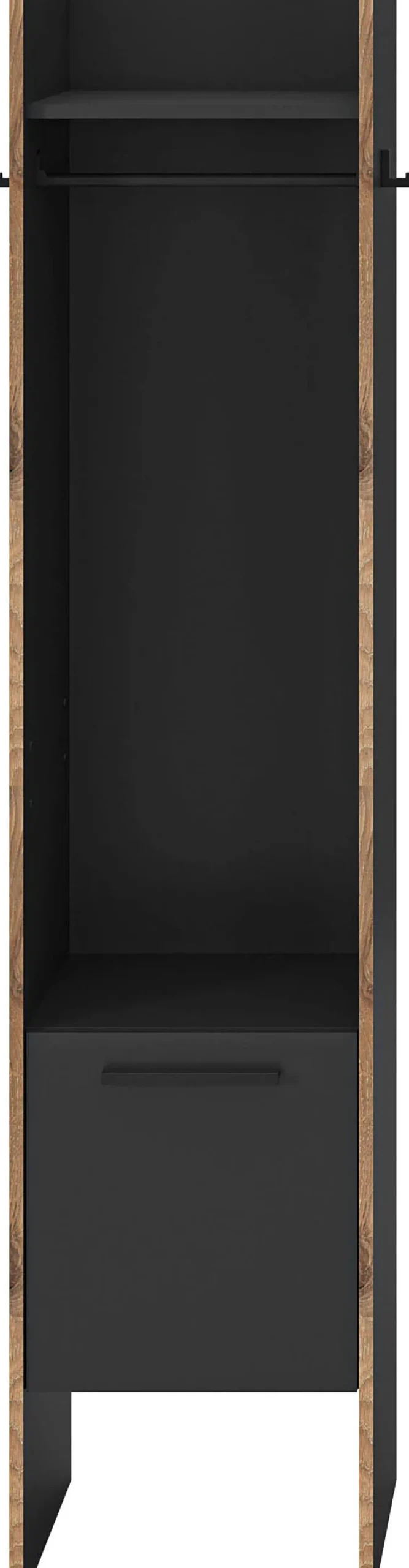 Home affaire Garderobenschrank »MUSTA, Breite: 42cm, inkl. Kleiderstange, 2 Haken, 1 Tür« Dielenschrank, Flurschrank, Schrank, Universalschrank, Sitzbank
