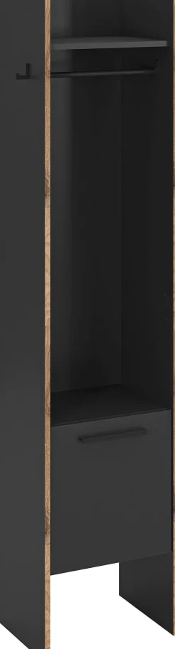 Home affaire Garderobenschrank »MUSTA, Breite: 42cm, inkl. Kleiderstange, 2 Haken, 1 Tür« Dielenschrank, Flurschrank, Schrank, Universalschrank, Sitzbank