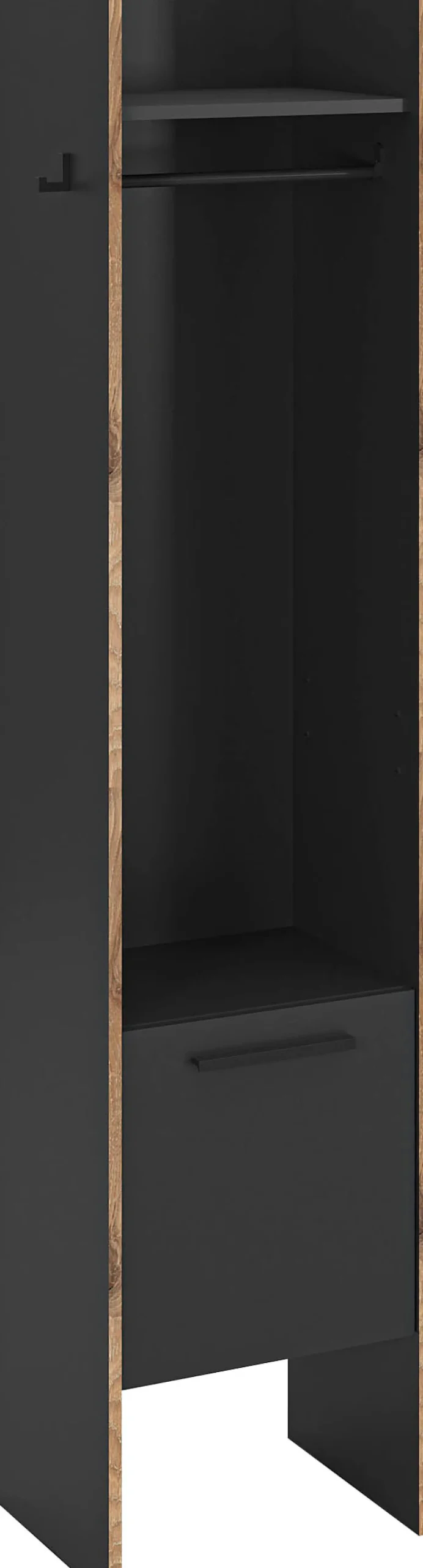 Home affaire Garderobenschrank »MUSTA, Breite: 42cm, inkl. Kleiderstange, 2 Haken, 1 Tür« Dielenschrank, Flurschrank, Schrank, Universalschrank, Sitzbank