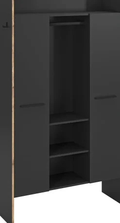 Home affaire Garderobenschrank »MUSTA, Breite: 70cm, mit Kleiderstange, 2 Haken, 2 Türen, 1 Hutablage« Dielenschrank, Flurschrank, Schrank, Universalschrank, Sitzbank