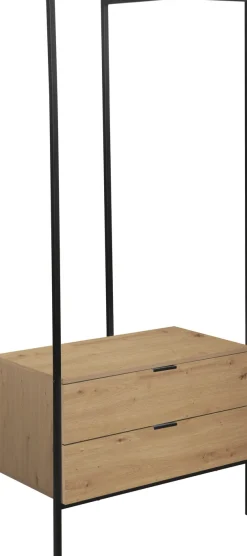 Home affaire Garderobenschrank »Innsbruck« 1 Stk. tlg. Garderobe mit Kleiderstange & 2 Schubladen - (B/T/H) 85/47/190 cm