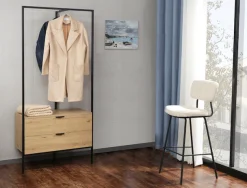 Home affaire Garderobenschrank »Innsbruck« 1 Stk. tlg. Garderobe mit Kleiderstange & 2 Schubladen - (B/T/H) 85/47/190 cm