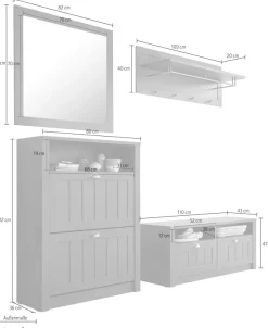 Home affaire Garderobenschrank »ASCOT« Set,