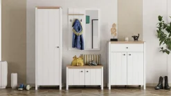 Home affaire Garderoben-Set »Bedford, Flurmöbel, Dielenmöbel, Flurschrank, Flurgarderobe B= 231 cm« 4tlg, 4 Stk. tlg.