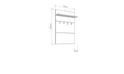 Home affaire Garderoben-Set »Beny Flurmöbel, Dielenmöbel, Flurschrank, Flurgarderobe Breite 218 cm« 5tlg, 5 Stk. tlg.