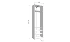 Home affaire Garderoben-Set »Beny Flurmöbel, Dielenmöbel, Flurschrank, Flurgarderobe Breite 218 cm« 5tlg, 5 Stk. tlg.