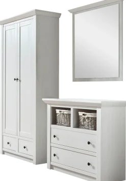 Home affaire Garderoben-Set »California, Komplettset im Landhausstil, moderne Garderobe« Set, 3 Stk. tlg.