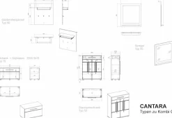 Home affaire Garderoben-Set »Cantara, moderne Garderobe, Komplettset mit viel Stauraum« Komplett-Set, 4 Stk. tlg.