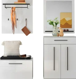 Home affaire Garderoben-Set »Cantara, moderne Garderobe, Komplettset mit viel Stauraum« Komplett-Set, 4 Stk. tlg.