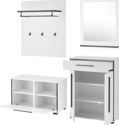 Home affaire Garderoben-Set »Cantara, moderne Garderobe, Komplettset mit viel Stauraum« Komplett-Set, 4 Stk. tlg.