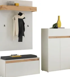 Home affaire Garderoben-Set »City/Giron, moderne Garderobe, viel Stauraum, ca. 24 Schuhe« Set, 3 Stk. tlg.