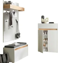 Home affaire Garderoben-Set »City/Giron, moderne Garderobe, viel Stauraum, ca. 24 Schuhe« Set, 3 Stk. tlg.