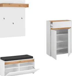 Home affaire Garderoben-Set »City/Giron, moderne Garderobe, viel Stauraum, ca. 24 Schuhe« Set, 3 Stk. tlg.