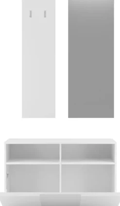 Home affaire Garderoben-Set »Dama 3tlg. Breite 91 cm, Höhe 187 cm, Front in 3D-Optik,« 3 Stk. tlg.