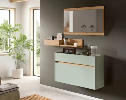 Home affaire Garderoben-Set »EVRID, 3-teilig, Breite 140 cm, individuell hängbar & erweiterbar« best. aus: Kommode, Wandboard & Spiegel, 3 Stk. tlg.