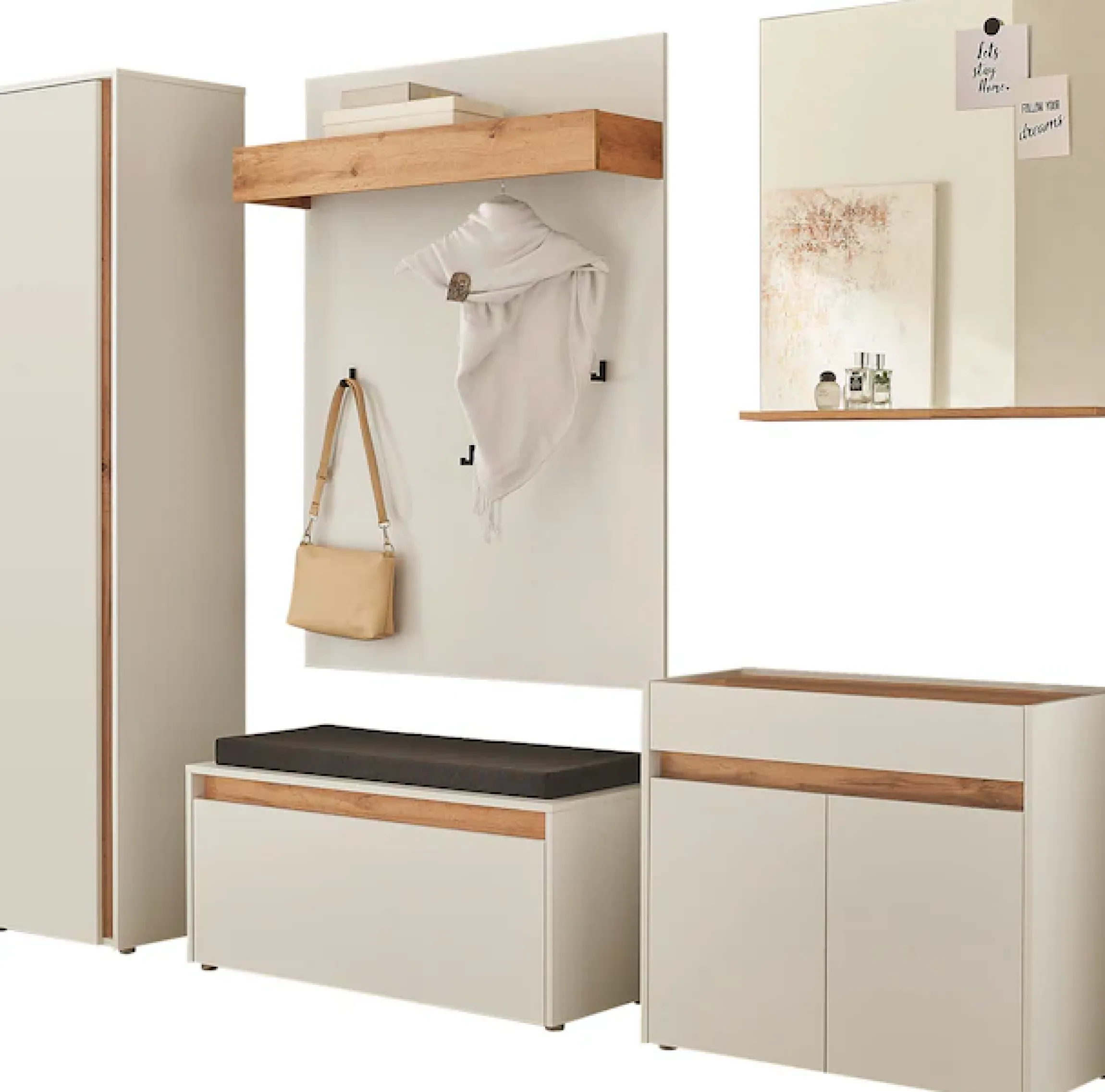Home affaire Garderoben-Set »GIRON/CiTY, moderne Garderobe, Komplettset mit viel Stauraum« Komplett-Set, 5 Stk. tlg.