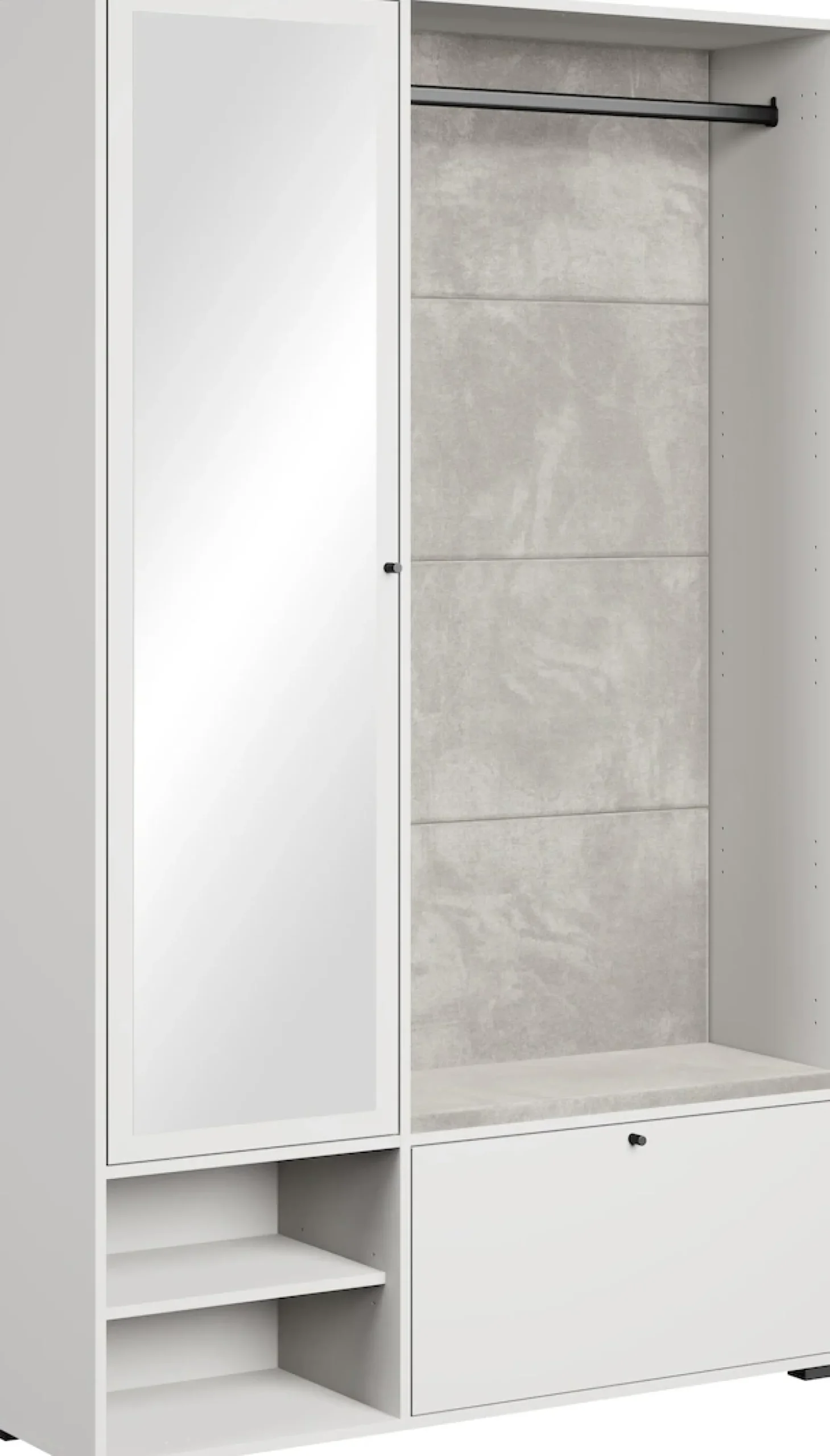 Home affaire Garderoben-Set »Garderobe mit Spiegel, Sitzbank und Kleiderstange« 1 Stk. tlg.