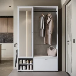 Home affaire Garderoben-Set »Garderobe mit Spiegel, Sitzbank und Kleiderstange« 1 Stk. tlg.