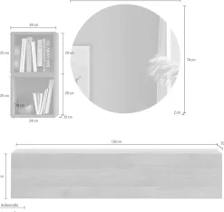 Home affaire Garderoben-Set »Infinity, 3tlg. Breite 138 cm, Höhe variabel, moderne Garderobe« Spar-Set, 3 Stk. tlg.