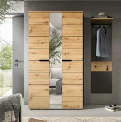 Home affaire Garderoben-Set »REHAT, TOPSELLER!, 2-teilig, Breite 165 cm, individuell stellbar« Set, best. aus: Garderobenschrank & Garderobenpaneel, 2 Stk. tlg.