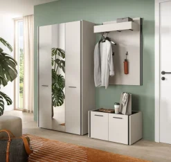 Home affaire Garderoben-Set »RAK, 3-teilige Garderoben-Kombination, Breite ca.197 cm« Garderobenschrank, Sitzbank, Garderobenpaneel, 3 Stk. tlg.